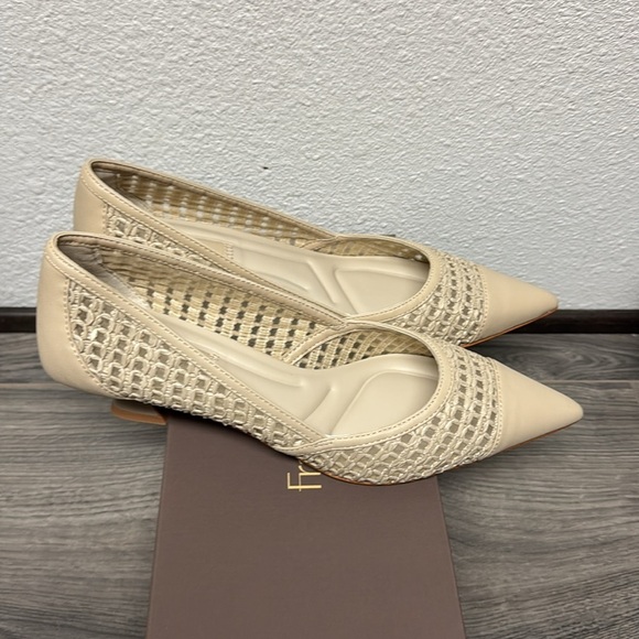Franco Sarto Darcy Pump In Alabaster Beige Faux Raffia - Picture 5 of 7